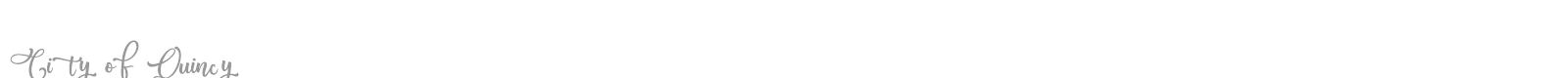City of Quincy font preview